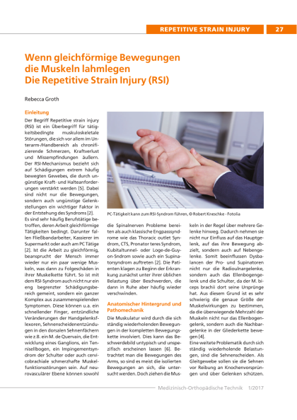 Repetitive Strain Injury (RSI)
