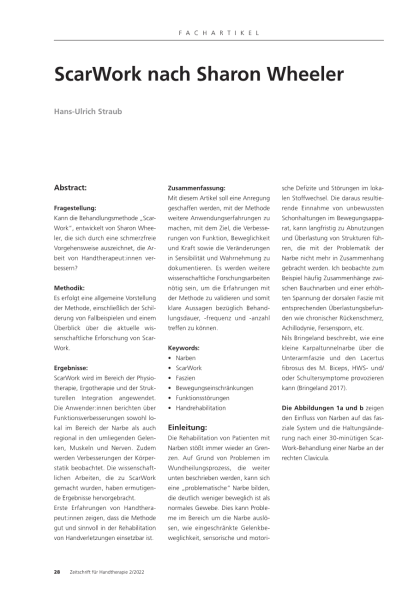 ScarWork nach Sharon Wheeler