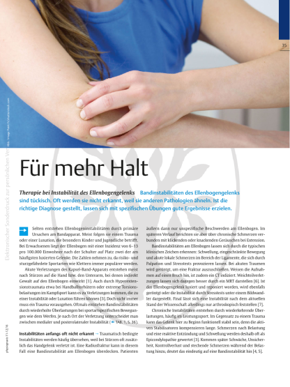 Therapie bei Instabilität des Ellenbogengelenks