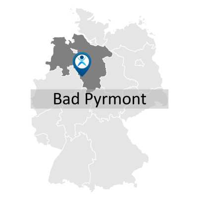 Karte zur Anreise und Lage des Fortbildungsstandorts in Bad Pyrmont.