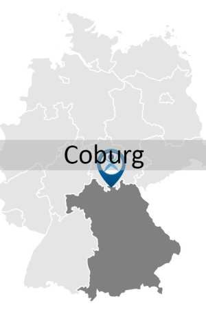 Karte zur Anreise und Lage des Fortbildungsstandorts in Coburg.