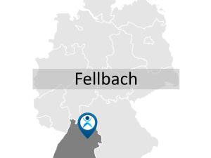 Karte zur Anreise und Lage des Fortbildungsstandorts in Fellbach.