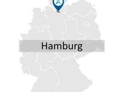 Karte zur Anreise und Lage des Fortbildungsstandorts in Hamburg.