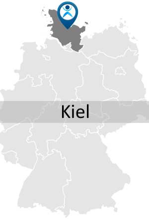 Karte zur Anreise und Lage des Fortbildungsstandorts in Kiel.