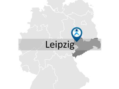 Karte zur Anreise und Lage des Fortbildungsstandorts in Leipzig.