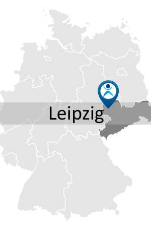 Karte zur Anreise und Lage des Fortbildungsstandorts in Leipzig.