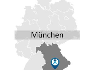 Karte zur Anreise und Lage des Fortbildungsstandorts in München.