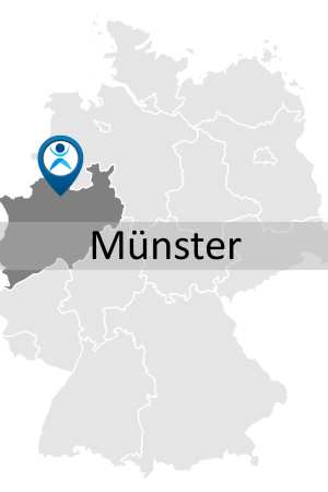 Karte zur Anreise und Lage des Fortbildungsstandorts in Münster.