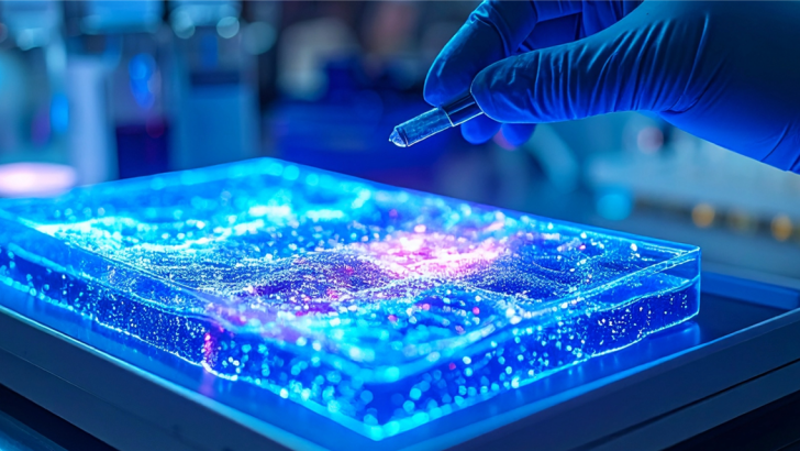 Darstellung von bioengineerter menschlicher Haut, die im Labor aus patienteneigenen Zellen gezüchtet wurde. 