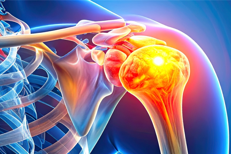 MRT-Aufnahme der Schulter mit Darstellung der Rotatorenmanschette